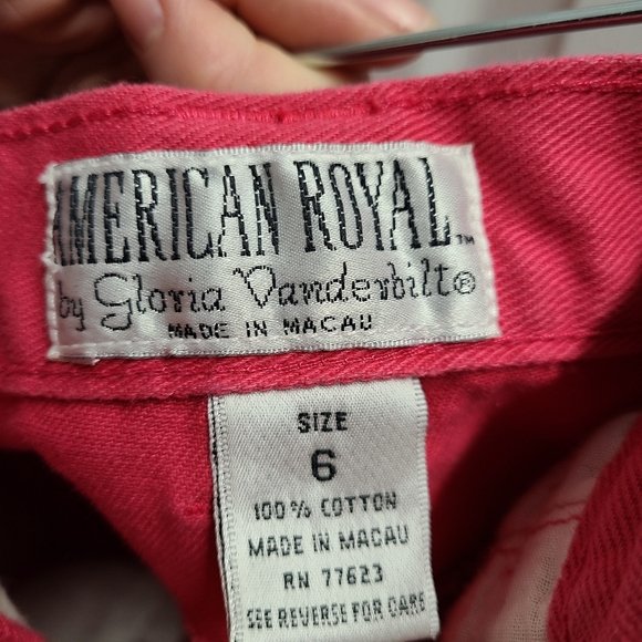 Vintage 90s High Waisted Hot Pink Mom Jean Shorts - Picture 5 of 5